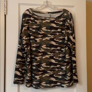 SHEIN  Army Print Thermal Shirt NWOT